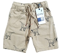 Shorts d'été 100 % coton respirant et écologique pour garçons, imprimés par transfert thermique, tricotés mi-longs, élastiques, pour enfants de 1 à 14 ans