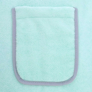 Terry Cloth Body <b>Wrap</b> <b>Towel</b> with Pocket Quick-Dry Mint Green for Women and Men - Product Image 3