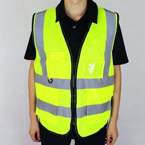 Vêtements de sécurité réfléchissants très vendus, gilet de sécurité haute visibilité avec fermeture éclair, plusieurs poches, veste réfléchissante, sécurité routière - Product Image 5