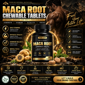 Elma Food Halal Maca Root Extract Supplement 60-count Chewable Tablets Men Energy Support <b>Metabolism</b> Circulation GMP HACCP - Product Image 1