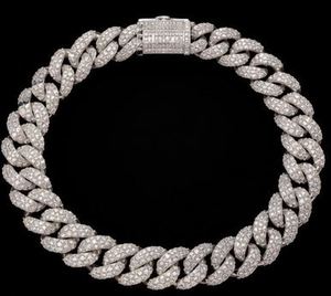 925 Sterling Silver Natural Cuban Link Necklace VVS Moissanite <b>Iced</b> <b>Out</b> <b>Chain</b> Rhodium Plated Unisex Hip Hop Gift Jewelry - Product Image 4