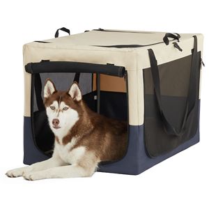 Cubierta de tela ajustable para perros, caja de viaje con diseño de 3 puertas, transportador de mascotas de hierro en espiral para perros, costura mejorada por - Product Image 1
