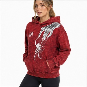 Casual Pullover Long Sleeve <b>Lightweight</b> Women Acid Wash <b>Hoodie</b> Soft Cotton Fabric Winter Wear Women Acid Wash <b>Hoodie</b> 2026 - Product Image 3