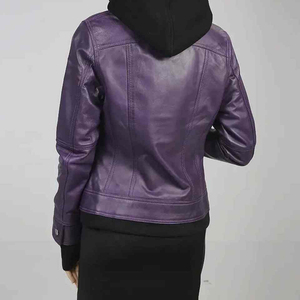 Chaqueta de Cuero para Mujer, Servicio OEM, Estilo Urbano, Diseño de Cuello Personalizado, Chaqueta de Cuero para Mujer 100% Transpirable de Alta Calidad - Product Image 2