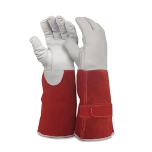 Gants de soudage TIG en cuir de chèvre et croûte de cuir de vache, ignifuges et résistants à la chaleur, pour la lutte contre les incendies - Vente en gros - Product Image 1
