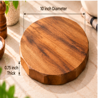 Sous-plats géométriques en bois faits à la main de 10 pouces, rondes et rustiques, pour plats chauds, théières et casseroles, pour comptoir de cuisine, vente en gros