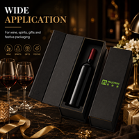 Boîte cadeau de luxe personnalisée en carton magnétique avec impression quadricolore pour vins rouges et spiritueux OEM ODM