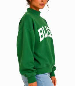 Sudadera Casual Oversize de Cuello Alto para Mujer, Algodón Suave, Logo Frontal, Estilo Urbano, Prenda Esencial de Moda - Product Image 3