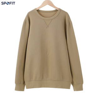 เสื้อสเวตเชิ้ตคอกลมแบบยูนิเซ็กซ์ สีพื้น ผ้าถัก ทรงปกติ สวมใส่สบายๆ สำหรับฤดูใบไม้ร่วง  รับสกรีนโลโก้บนผ้า - Product Image 5
