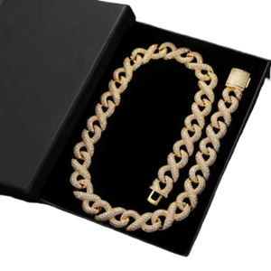 Designer <b>Infinity</b> Cuban Chain Fine Jewelry Pendants & Charms Rhodium Finish Sterling Silver Jewelry - Product Image 2