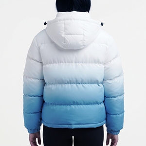 Women's Hooded <b>Lightweight</b> <b>Puffer</b> <b>Jacket</b> Quilted Padded Multi Color Winter Bubble Coat - Product Image 3