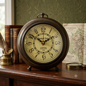 Handmade Wooden Table Clock Vintage <b>Desk</b> Clock <b>Rustic</b> Home Office Decor Silent Clock OEM Wholesale - Product Image 2