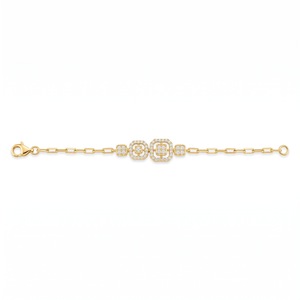 Unisex 9K Solid Gold Lab Grown Round Cut Diamonds IGI Certified Signature Style Everyday Wear <b>Bracelet</b> with 31 Diamonds - Product Image 5