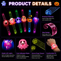 Montre lumineuse de dessin animé d'Halloween, bracelet clignotant en plastique, cadeau promotionnel unisexe pour les 14 ans et plus, idéal pour les marchés nocturnes et les stands de rue