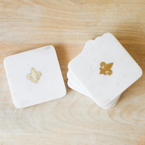 <b>White</b> Marble <b>Coaster</b> Set / Set of 4 Pieces <b>Coaster</b> Set / Wholesale Epoxy <b>Coaster</b> Set / Marble Custom <b>Coaster</b> Set / Tea Holder - Product Image 1