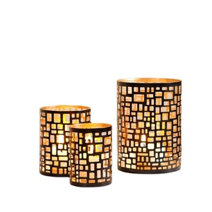 Set of 3 Metal Votive Candle Holder for Home Decoration Accessories candle <b>jar</b> lantern lighting accessories - Product Image 1