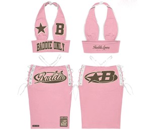 Conjunto de Bikini Deportivo de 3 Piezas para Mujer, Estilo Sólido, Ecológico, con Logotipo Frontal Personalizado y Pantalones Cortos - Product Image 5