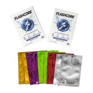 แผ่นฟิล์มละลายในช่องปากสำหรับผู้ชาย แฟลชคอร์ สูตรสมุนไพรมาคาและโสม ช่วยเพิ่มพลังงาน บรรจุในซอง - Product Image 1