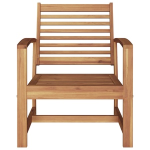 Ensemble de chaises de salle à manger d'extérieur en teck massif, 2 pièces, chaise longue à lattes pour patio et jardin - Product Image 2