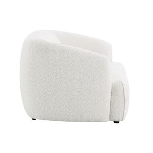 Sillón para Sala de Estar Lucifer en Tela Blanca Brillante - Product Image 4