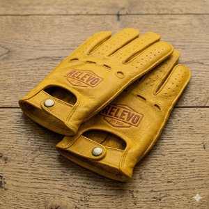 Guantes de Invierno Unisex de Cuero Amarillo Impreso de Alta Calidad al por Mayor, con Cera Roja, Cálidos para Conducir al Aire Libre, Protección contra el Frío, Suaves, a Granel - Product Image 2