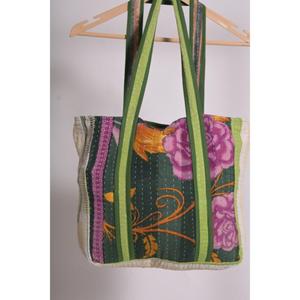 Indian Handmade Cotton Kantha Vintage Tote <b>Bag</b> Quilted Boho Shoulder <b>Bag</b> Reusable Durable Shopping <b>Bag</b> Unisex Gift - Product Image 5