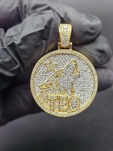 Colgante con Diseño de Águila, Chapado en Oro de 18K, con Cristales de Estrás y Microincrustaciones, Amuleto Hip Hop para Hombre, Regalo - Product Image 1