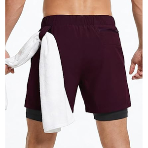 Custom Logo <b>Men</b> 2 In 1 Running <b>Shorts</b> <b>Compression</b> Liner Gym Fitness <b>Shorts</b> Quick Dry Sports <b>Shorts</b> Wholesale - Product Image 2
