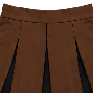 Ensemble d'uniformes de cheerleading marron personnalisés par le fabricant, haut court à col en V, jupe plissée, tenue d'équipe de performance athlétique, design personnalisé - Product Image 6