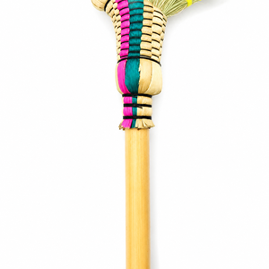 Escoba Clásica Ecológica de Fibra de Coco con Cerdas Medianas, sin Bandera, con Palo de Alambre Plástico, Duradera para Uso en Exteriores - Product Image 6