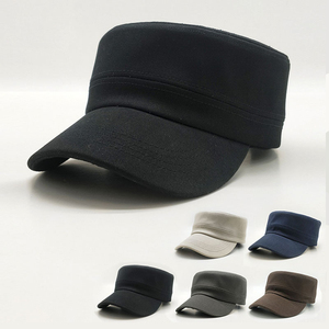 Gorra Plana Estilo Militar de Color Sólido, Unisex, de Algodón, Informal, para las Cuatro Estaciones, 54-56CM, para Adultos - Product Image 1