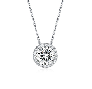 Pendientes de Oro de 14K con Halo Redondo Brillante y Diamante Cultivado, Perfectos para un Estilo Clásico, Venta al Por Mayor - Product Image 1