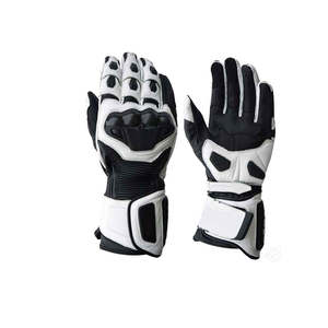 Gants de moto en cuir pleine fleur à écran tactile avec fermeture à cordon, gants de sécurité Pyrotect pour sports de motocross unisexe - Product Image 4