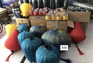 Linternas de seda vietnamitas, linternas de seda de bambú colgantes para iluminación de restaurantes y jardines, linternas de seda de Vietnam - Product Image 2