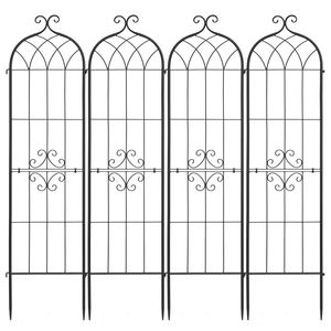 Traliccio per Rose 60 x 15 Pollici, Confezione da 4, Verniciato a Polvere, Tralicci da Giardino per Fiori, Recinzioni e Cancelli con Chiusura Pratica - Product Image 1