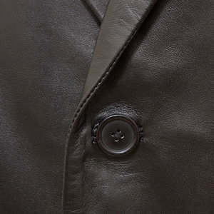 Chaqueta de Cuero para Hombre, Estilo Moderno, para Otoño/Invierno, Casual, de Color Sólido, Impermeable y Transpirable - Product Image 5