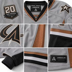 Air Knit Polyester Ice Hockey Jersey Custom Steel Grey Copper Black Team Uniform Premium Breathable Athletic Hockey Shirts - Product Image 5