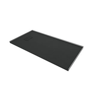 Receveur de <span class=keywords><strong>douche</strong></span> en marbre américain durable et luxueux, gain de place, 54x42, avec bride de carrelage en aluminium à seuil unique pour projets haut de gamme - Product Image 4