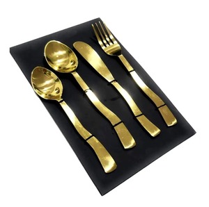 Premium Gold Plated Stainless Steel Cutlery <b>Set</b> Luxury <b>Flatware</b> <b>Set</b> for Wedding Banquet Hotel Supplies - Product Image 5