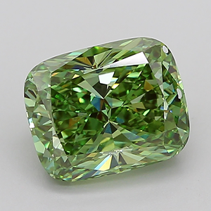 Diamante de corte cojín, cultivado en laboratorio, color verde fantasía, piedra suelta para la elaboración de joyas. - Product Image 2