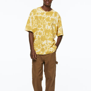 เสื้อยืดผู้ชายทรงปกติ คอกลม โอเวอร์ไซส์ ผลิตจากโพลีเอสเตอร์/คอตตอน ผู้ผลิตเสื้อผ้าสตรีทแวร์ ฮิปฮอป ลายเรียบ รับสกรีนโลโก้ - Product Image 5