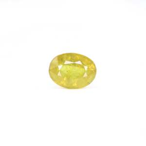 Handcrafted 5.4 Carat Oval Faceted Yellow Sapphire Loose Gemstone for Fine Jewelry - Product Image 1