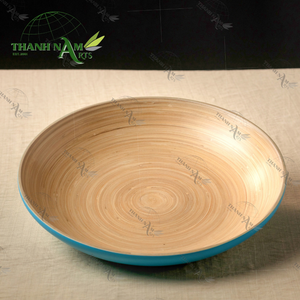 Plat personnalisé en bambou filé naturel fait à la main assiette de service écologique pour la cuisine table à manger fêtes biodégradables classiques - Product Image 3