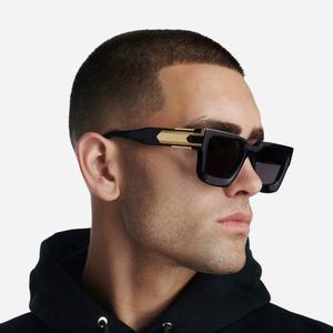 Lmamba 9239 Classic Vintage Custom Logo Thick Square Sun Glasses Luxury Brand Designer Retro Fashion <b>Sunglasses</b> Men - Product Image 1