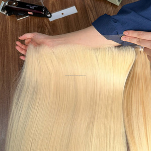 Extensiones de Cabello Humano al por Mayor, Paquetes de Cabello Virgen Vietnamita con Doble Trama a Máquina y Frontal de Encaje para Tejido de Pelucas con Frente de Encaje - Product Image 3