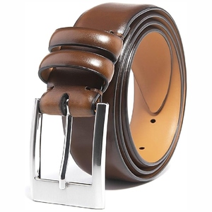 Ceintures en cuir de vache véritable pour hommes adultes, de qualité supérieure, décontractées, à la mode, vente en gros, longueur personnalisée, boucle en acier inoxydable, luxe, style western - Product Image 4