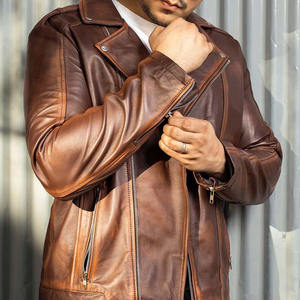 New Style 2026 <b>Men</b> <b>Leather</b> <b>Jacket</b> Genuine Cowhide <b>Leather</b> <b>Jacket</b> High Quality OEM Supplier - Product Image 2
