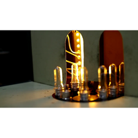 Lampe à ampoule Edison vintage avec base en métal et luminaire à lumière chaude