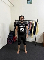 Ensemble d'uniformes de football américain personnalisés avec logo OEM, maillot de match sublimé et pantalon rembourré intégré