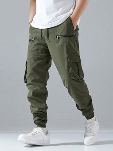 กางเกงคาร์โก้ทรงตรงใส่สบายสำหรับผู้ชาย มีกระเป๋าหลายช่อง เหมาะสำหรับใส่ลำลองและกิจกรรมกลางแจ้ง - Product Image 2